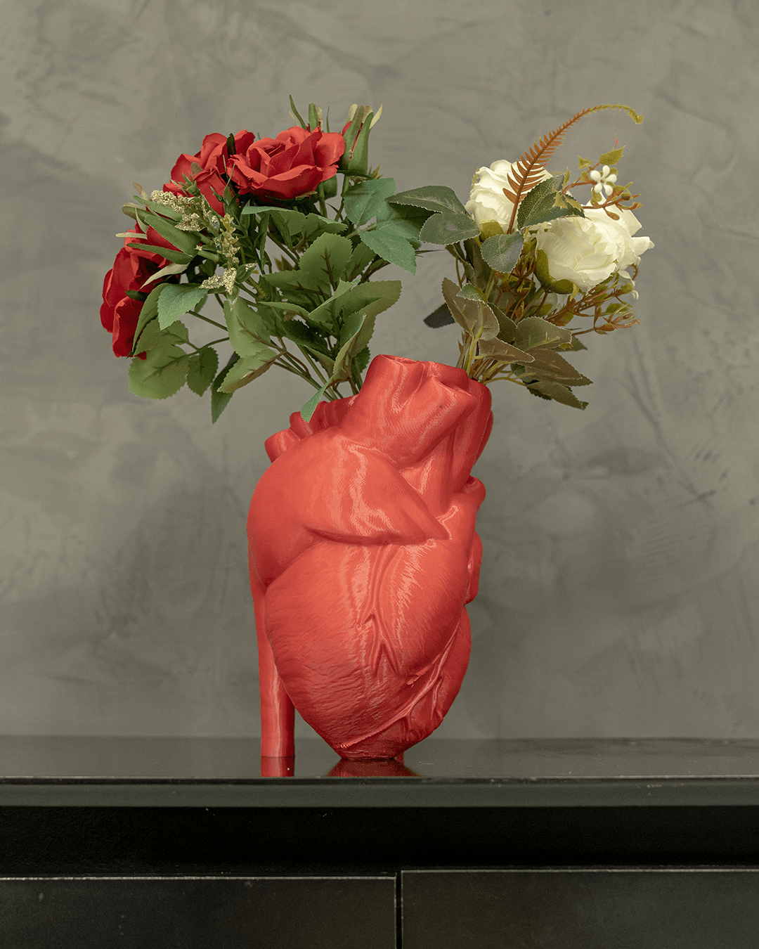 Realistic Heart Vase