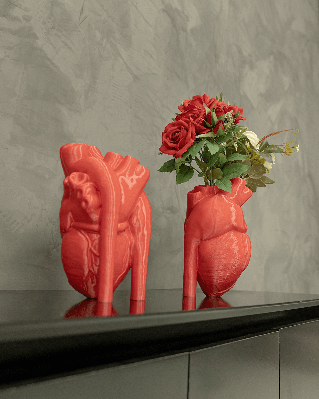 Realistic Heart Vase