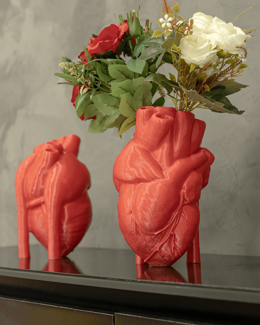 Realistic Heart Vase