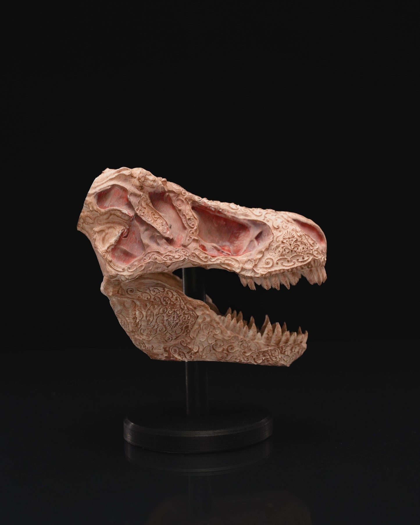 Carved T-Rex Skull