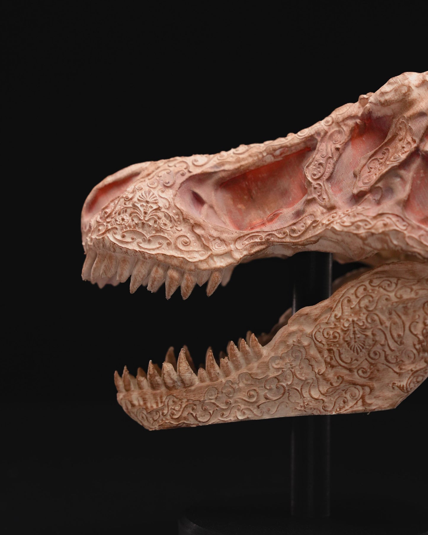 Carved T-Rex Skull