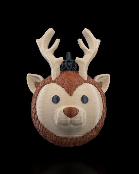 Reindeer Head Christmas Ornament